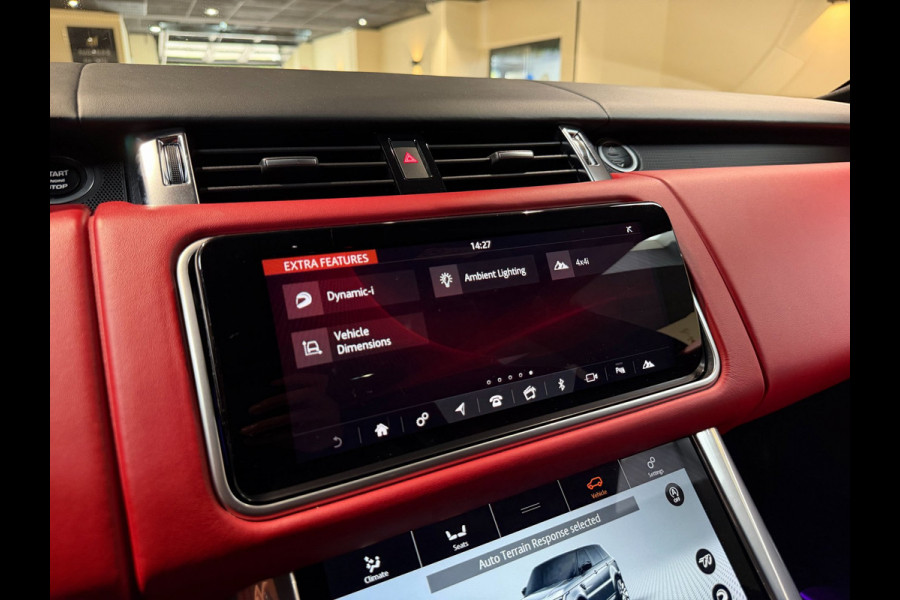 Land Rover Range Rover Sport 5.0 V8 SC SVR|pano|360|Merdian|HUD|Alcantara hemel|Carbon|Stoelverkoeling|Maxton|