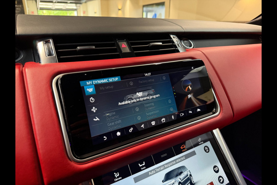Land Rover Range Rover Sport 5.0 V8 SC SVR|pano|360|Merdian|HUD|Alcantara hemel|Carbon|Stoelverkoeling|Maxton|