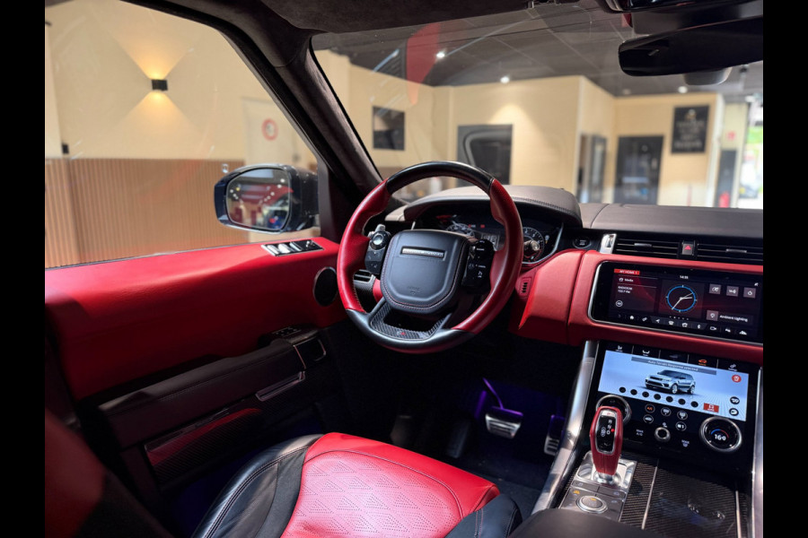 Land Rover Range Rover Sport 5.0 V8 SC SVR|pano|360|Merdian|HUD|Alcantara hemel|Carbon|Stoelverkoeling|Maxton|