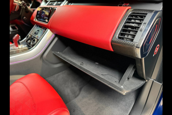 Land Rover Range Rover Sport 5.0 V8 SC SVR|pano|360|Merdian|HUD|Alcantara hemel|Carbon|Stoelverkoeling|Maxton|