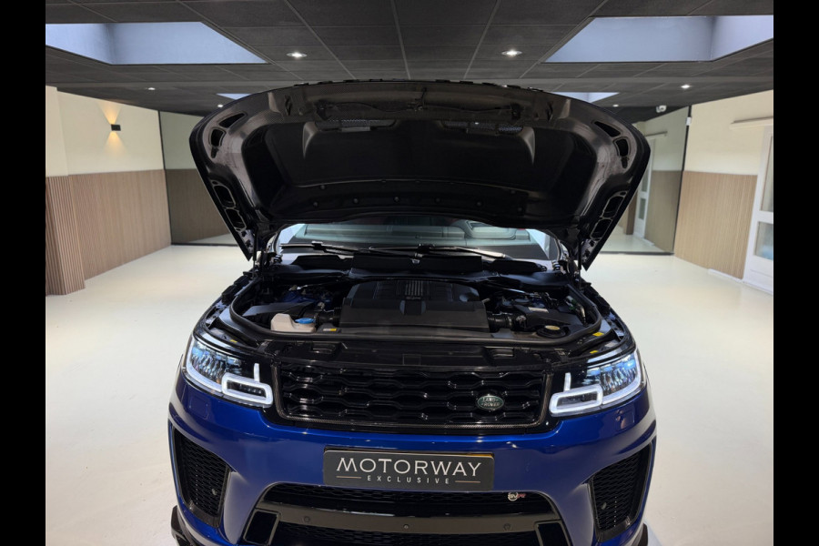 Land Rover Range Rover Sport 5.0 V8 SC SVR|pano|360|Merdian|HUD|Alcantara hemel|Carbon|Stoelverkoeling|Maxton|