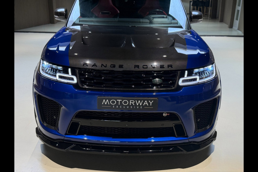 Land Rover Range Rover Sport 5.0 V8 SC SVR|pano|360|Merdian|HUD|Alcantara hemel|Carbon|Stoelverkoeling|Maxton|