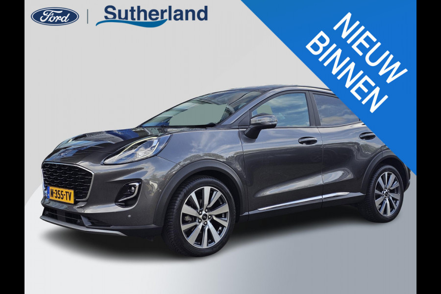 Ford Puma 1.0 EcoBoost Hybrid Titanium X Adaptive cruise control | Half leder | Full led | Achteruitrijcamera | Elektrisch bedienbare achterklep | Keyless entry | 18'' velgen etc.