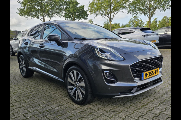 Ford Puma 1.0 EcoBoost Hybrid Titanium X Adaptive cruise control | Half leder | Full led | Achteruitrijcamera | Elektrisch bedienbare achterklep | Keyless entry | 18'' velgen etc.