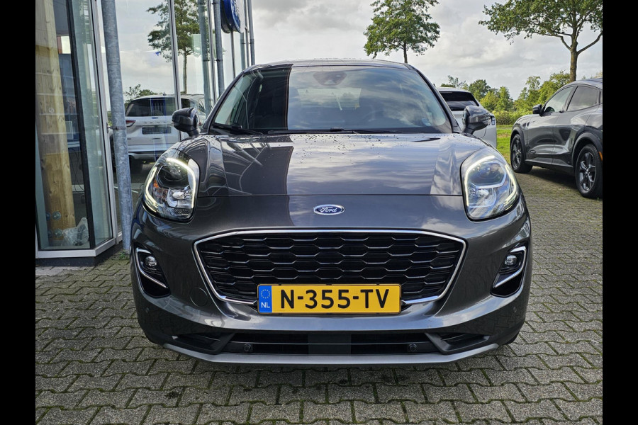 Ford Puma 1.0 EcoBoost Hybrid Titanium X Adaptive cruise control | Half leder | Full led | Achteruitrijcamera | Elektrisch bedienbare achterklep | Keyless entry | 18'' velgen etc.