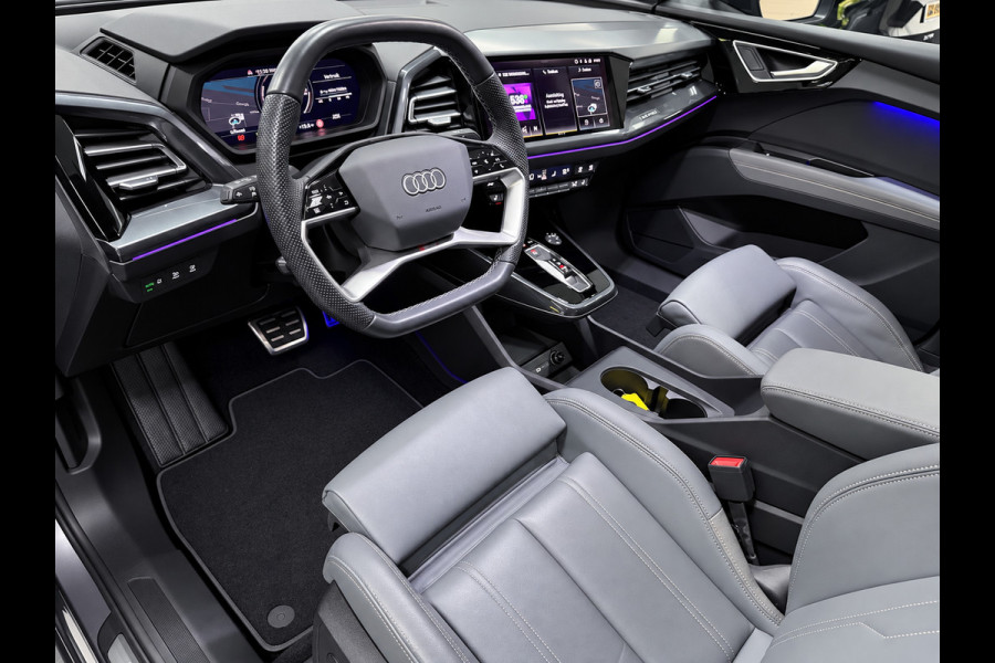 Audi Q4 Sportback e-tron 50 quattro 21" 3X S-LINE LEDER+ M-STOELEN/PANO/H-UP/SONOS/DAB/CARPLAY/ADAPT-CRUISE///