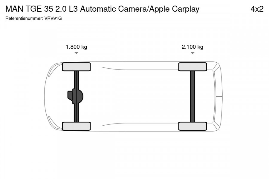 MAN TGE 35 2.0 L3 Automatic Camera/Apple Carplay