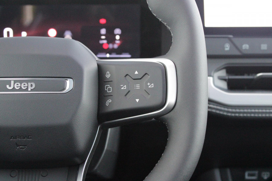 Jeep Compass 1.2 145PK e-Hybrid FIRST EDITION | PANORAMADAK: TWEEDELIG PANORAMISCH SCHUIF-/KANTELDAK | PREMIUM PACK: FOCAL PREMIUM AUDIO/STOELMASSAGE VÓÓR/STOELVENTILATIE VÓÓR/ELEKTRISCH VERSTELBARE VOORSTOELEN MET GEHEUGENFUNCTIE/GLANZEND ZWART GESPOTEN BUMPERS | CONVENIENCE PACK: 360° CAMERA /PARKEERSENSOREN VÓÓR, ACHTER & ZIJDELINGS/BLIND SPOT MONITORING/PEDAALVERWARMINGSPREVENTIE | PACIFIC BLUE | LED MATRIX KOPLAMPEN | 18" LICHTMETALEN VELGEN | VERLICHTE 7-SLEUFS GRILL | PRIVACY GLASS | STOEL/STUUR VERWARMING | VERWARMBARE VOORRUITRAND |SFEERVERLICHTING | ELEKTRISCH BEDIENBARE