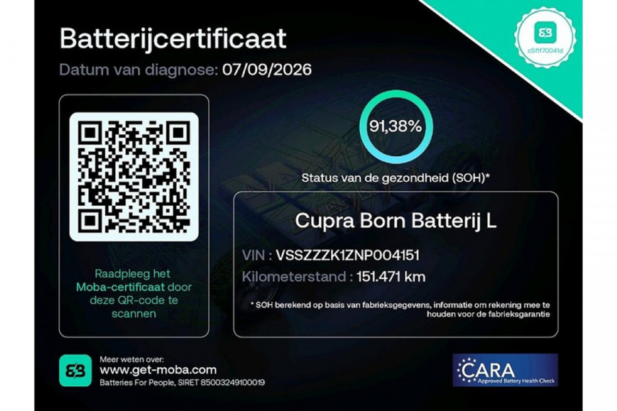 CUPRA Born Copper Edition One 62 kWh AUTOMAAT AIRCO NAVI HEAD UP DISPLAY ELEK STOELEN STOELVERW VELGEN PRIVACYGLAS ZEER NETTE AUTO