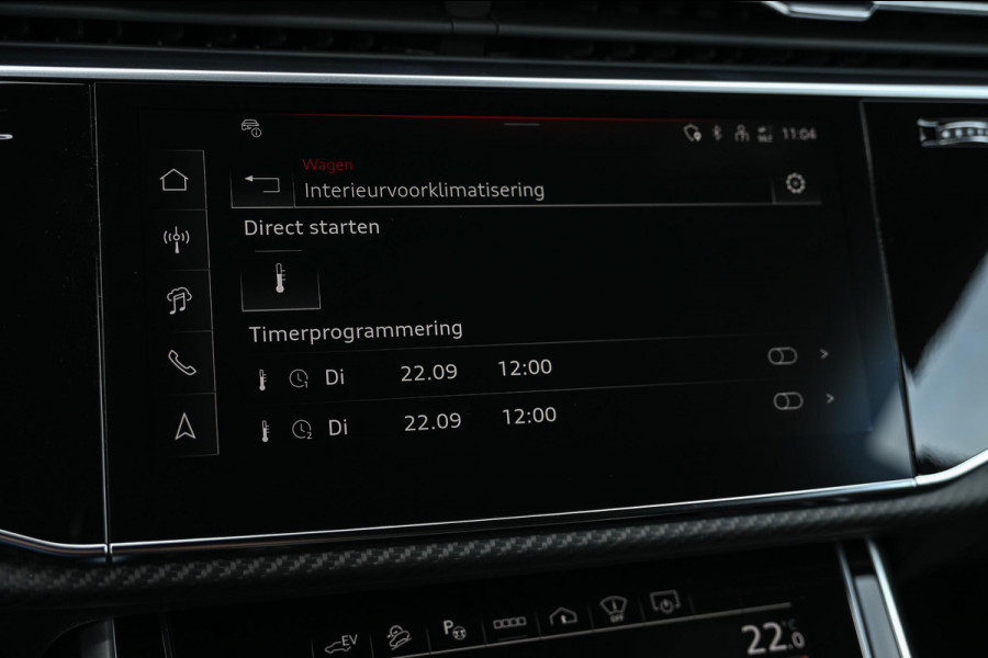 Audi Q8 E-Hybrid Quattro 360KW Competition Plus | Panoramadak | 5 Jr Garantie | Alcantara Hemelbekleding | Carbon Inleg | Stoelmassage + Ventilatie | Achterasbesturing | 360 Camera | B&O Sound | HUD | OLED | Soft Close | Ambiance Interieur |