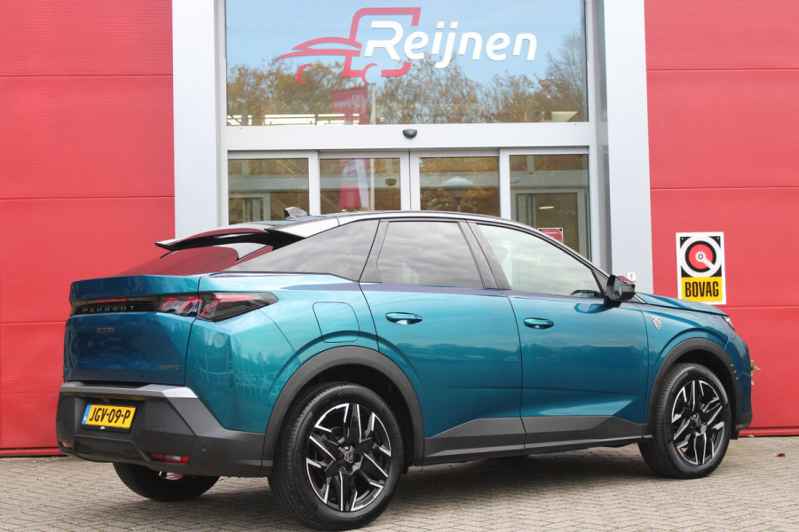 Peugeot 3008 1.2 Hybrid 145PK GT | ELEKTRISCH BEDIENBARE ACHTERKLEP | NAVIGATIE | DRAADLOZE APPLE CARPLAY/ANDROID AUTO | SFEER VERLICHTING | ACHTERUITRIJ CAMERA | PARKEERSENSOREN VOOR EN ACHTER | FULL LED KOPLAMPEN | KEYLESS ENTRY/START | ADAPTIVE CRUISE CONTROL | STOEL/STUUR VERWARMING | LICHTMETALEN VELGEN 19" | DAB+ RADIO |