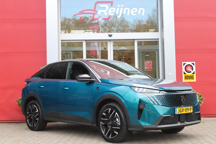 Peugeot 3008 1.2 Hybrid 145PK GT | ELEKTRISCH BEDIENBARE ACHTERKLEP | NAVIGATIE | DRAADLOZE APPLE CARPLAY/ANDROID AUTO | SFEER VERLICHTING | ACHTERUITRIJ CAMERA | PARKEERSENSOREN VOOR EN ACHTER | FULL LED KOPLAMPEN | KEYLESS ENTRY/START | ADAPTIVE CRUISE CONTROL | STOEL/STUUR VERWARMING | LICHTMETALEN VELGEN 19" | DAB+ RADIO |
