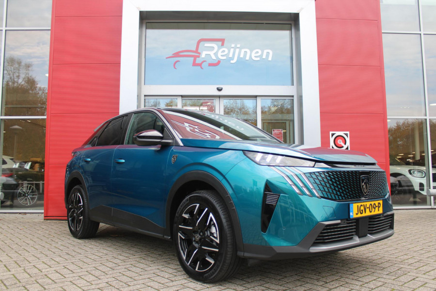 Peugeot 3008 1.2 Hybrid 145PK GT | ELEKTRISCH BEDIENBARE ACHTERKLEP | NAVIGATIE | DRAADLOZE APPLE CARPLAY/ANDROID AUTO | SFEER VERLICHTING | ACHTERUITRIJ CAMERA | PARKEERSENSOREN VOOR EN ACHTER | FULL LED KOPLAMPEN | KEYLESS ENTRY/START | ADAPTIVE CRUISE CONTROL | STOEL/STUUR VERWARMING | LICHTMETALEN VELGEN 19" | DAB+ RADIO |