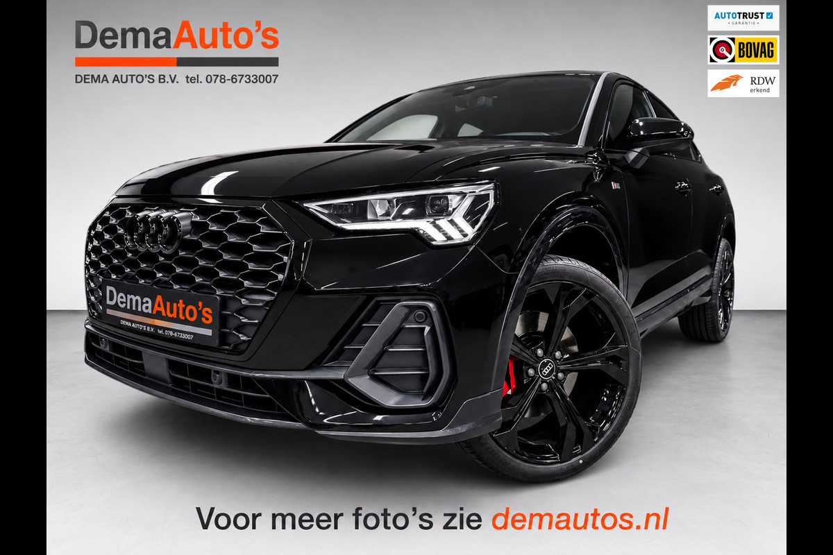 Audi Q3 Sportback 35 TFSI 2X S-LINE BLACKLINE 20'' SFEERVERL/CARPLAY/ADAPT-CR/DAB/SONOS/ELECTR-STOELEN///
