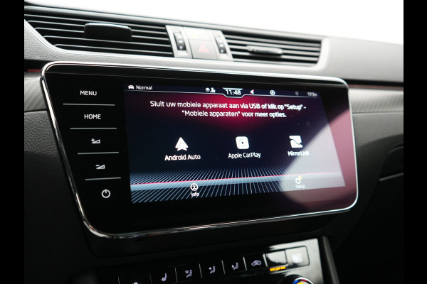 Škoda Superb Combi 1.4 TSI iV Sportline Business PHEV 218pk Dealer O.H. | Trekhaak Af Fabriek | Panodak | Adaptive Cruise | 360 Camera | Alcantara Sportstoelen Memory & Verwarmd | Stuur Verwarmd | Blis | Keyless | Crystal LED | Sfeerverlichting | Apple Carplay |  Plug In Hybrid |