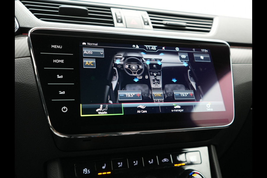Škoda Superb Combi 1.4 TSI iV Sportline Business PHEV 218pk Dealer O.H. | Trekhaak Af Fabriek | Panodak | Adaptive Cruise | 360 Camera | Alcantara Sportstoelen Memory & Verwarmd | Stuur Verwarmd | Blis | Keyless | Crystal LED | Sfeerverlichting | Apple Carplay |  Plug In Hybrid |