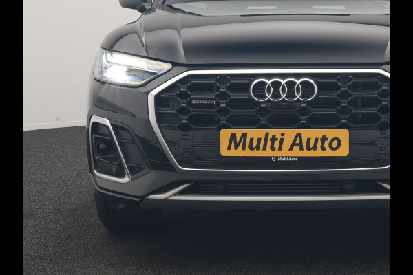 Audi Q5 50 TFSI e 2x S Line PHEV 300pk Dealer O.H. | Panodak | 360 Camera | Head Up | Lederen Sportstoelen Verwarmd | Keyless | Apple Carplay | Cruise Control | Virtual Cockpit | Navigatie | DAB | 19"L.M | Plug In Hybrid |