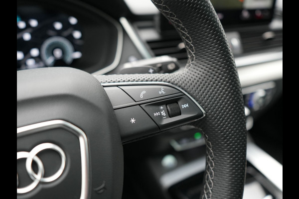 Audi Q5 50 TFSI e 2x S Line PHEV 300pk Dealer O.H. | Panodak | 360 Camera | Head Up | Lederen Sportstoelen Verwarmd | Keyless | Apple Carplay | Cruise Control | Virtual Cockpit | Navigatie | DAB | 19"L.M | Plug In Hybrid |