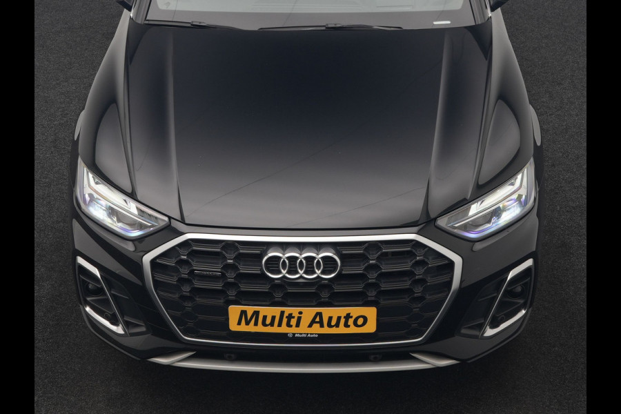 Audi Q5 50 TFSI e 2x S Line PHEV 300pk Dealer O.H. | Panodak | 360 Camera | Head Up | Lederen Sportstoelen Verwarmd | Keyless | Apple Carplay | Cruise Control | Virtual Cockpit | Navigatie | DAB | 19"L.M | Plug In Hybrid |