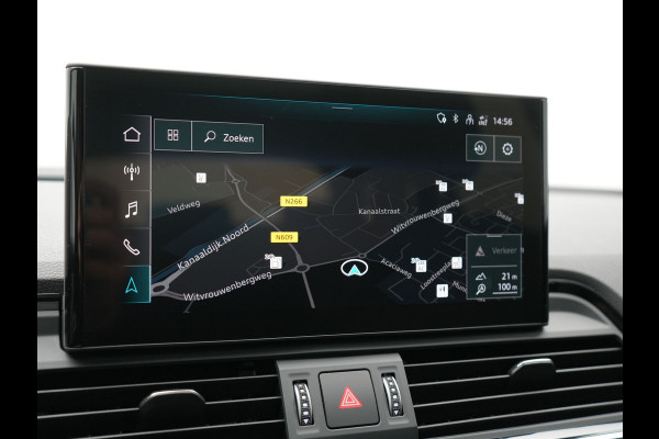 Audi Q5 50 TFSI e 2x S Line PHEV 300pk Dealer O.H. | Panodak | 360 Camera | Head Up | Lederen Sportstoelen Verwarmd | Keyless | Apple Carplay | Cruise Control | Virtual Cockpit | Navigatie | DAB | 19"L.M | Plug In Hybrid |