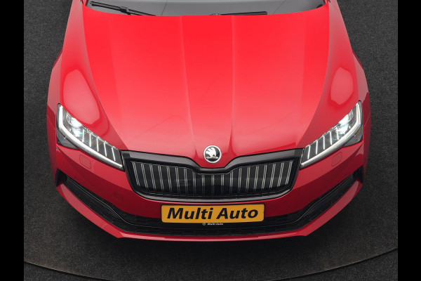 Škoda Superb Combi 1.4 TSI iV Sportline Business PHEV 218pk Dealer O.H. | Trekhaak Af Fabriek | Panodak | Adaptive Cruise | Camera | Canton Audio | Alcantara Sportstoelen Memory & Verwarmd | Stuur Verwarmd | Sfeerverlichting | Keyless | BLIS | Crystal LED | Plug In Hybrid |