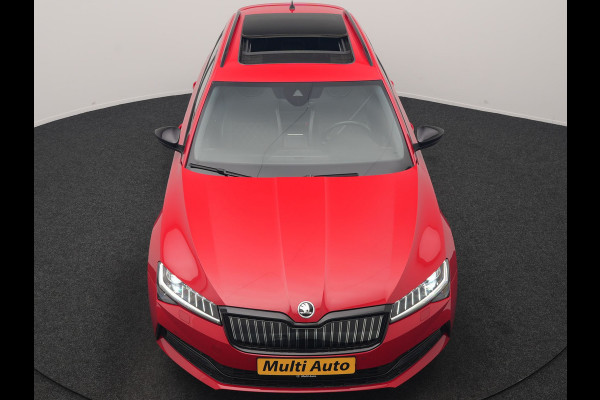 Škoda Superb Combi 1.4 TSI iV Sportline Business PHEV 218pk Dealer O.H. | Trekhaak Af Fabriek | Panodak | Adaptive Cruise | Camera | Canton Audio | Alcantara Sportstoelen Memory & Verwarmd | Stuur Verwarmd | Sfeerverlichting | Keyless | BLIS | Crystal LED | Plug In Hybrid |