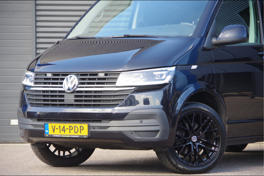 Volkswagen Transporter 2.0 TDI L2 3-ZITS, 150PK AUT. LED, 2X SCHUIFDEUR, TREKHAAK, STANDKACHEL, STOELVERWARMING, CAMERA, ADAPT. CRUISE, AIRCO, DUBBELE
