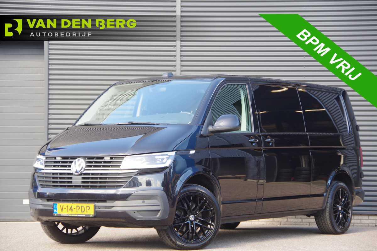 Volkswagen Transporter 2.0 TDI L2 3-ZITS, 150PK AUT. LED, 2X SCHUIFDEUR, TREKHAAK, STANDKACHEL, STOELVERWARMING, CAMERA, ADAPT. CRUISE, AIRCO, DUBBELE