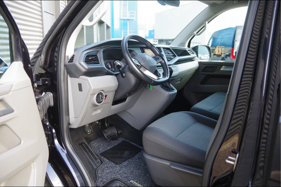 Volkswagen Transporter 2.0 TDI L2 3-ZITS, 150PK AUT. LED, 2X SCHUIFDEUR, TREKHAAK, STANDKACHEL, STOELVERWARMING, CAMERA, ADAPT. CRUISE, AIRCO, DUBBELE