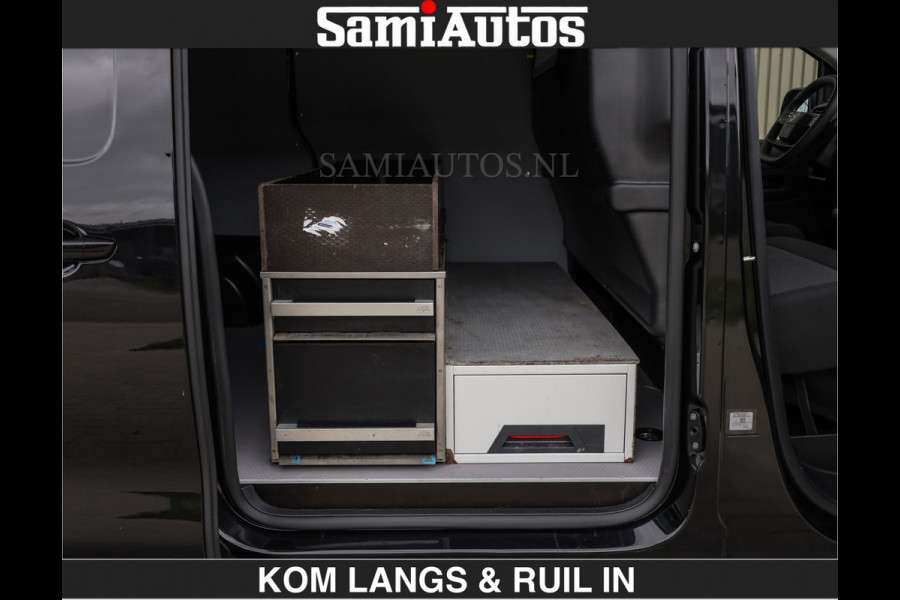 Opel Vivaro BLACK OPS | GEHEEL COMPLEET | €27950,- excl HOUTEN VLOER EN WANDEN 3 PERSSONS | 2 DELIG ACHTER DEUREN | LADE SCHUIF BAK | 2.0D 1 FULL LED | SCHUIF DEUR | GEHEEL ZWART | MOOIE STOERE BUS |