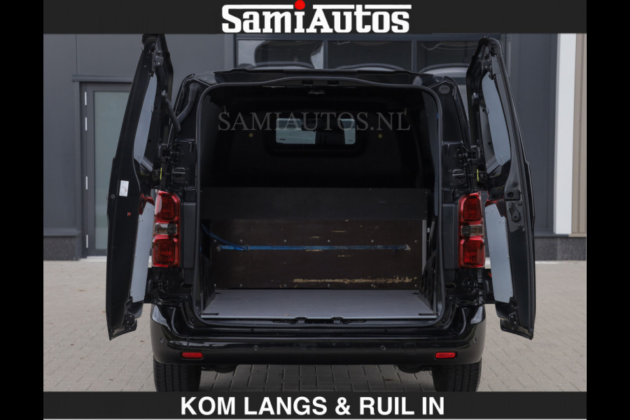 Opel Vivaro BLACK OPS | GEHEEL COMPLEET | €27950,- excl HOUTEN VLOER EN WANDEN 3 PERSSONS | 2 DELIG ACHTER DEUREN | LADE SCHUIF BAK | 2.0D 1 FULL LED | SCHUIF DEUR | GEHEEL ZWART | MOOIE STOERE BUS |