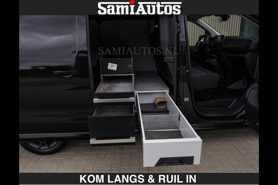 Opel Vivaro BLACK OPS | GEHEEL COMPLEET | €27950,- excl HOUTEN VLOER EN WANDEN 3 PERSSONS | 2 DELIG ACHTER DEUREN | LADE SCHUIF BAK | 2.0D 1 FULL LED | SCHUIF DEUR | GEHEEL ZWART | MOOIE STOERE BUS |