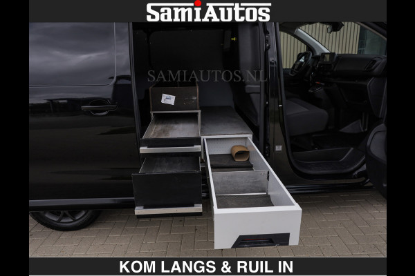 Opel Vivaro BLACK OPS | GEHEEL COMPLEET | €27950,- excl HOUTEN VLOER EN WANDEN 3 PERSSONS | 2 DELIG ACHTER DEUREN | LADE SCHUIF BAK | 2.0D 1 FULL LED | SCHUIF DEUR | GEHEEL ZWART | MOOIE STOERE BUS |
