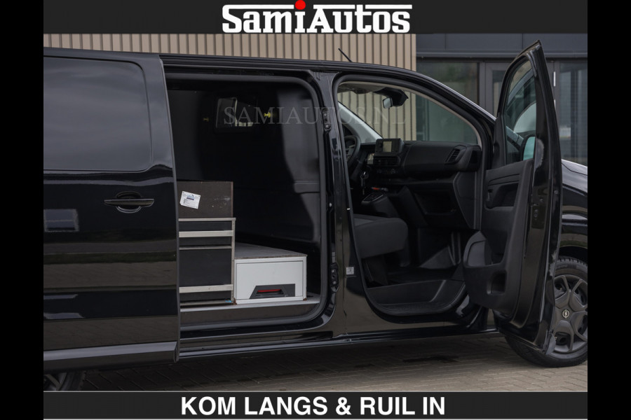 Opel Vivaro BLACK OPS | GEHEEL COMPLEET | €27950,- excl HOUTEN VLOER EN WANDEN 3 PERSSONS | 2 DELIG ACHTER DEUREN | LADE SCHUIF BAK | 2.0D 1 FULL LED | SCHUIF DEUR | GEHEEL ZWART | MOOIE STOERE BUS |