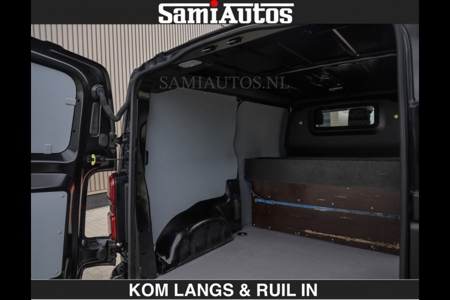 Opel Vivaro BLACK OPS | GEHEEL COMPLEET | €27950,- excl HOUTEN VLOER EN WANDEN 3 PERSSONS | 2 DELIG ACHTER DEUREN | LADE SCHUIF BAK | 2.0D 1 FULL LED | SCHUIF DEUR | GEHEEL ZWART | MOOIE STOERE BUS |