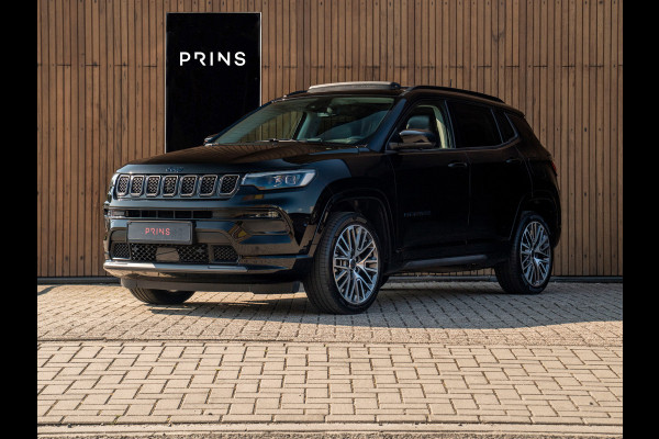 Jeep Compass 4xe 240pk Phev Summit | Pano-dak | Leder | Stoelverwarming | carplay | 19 inch
