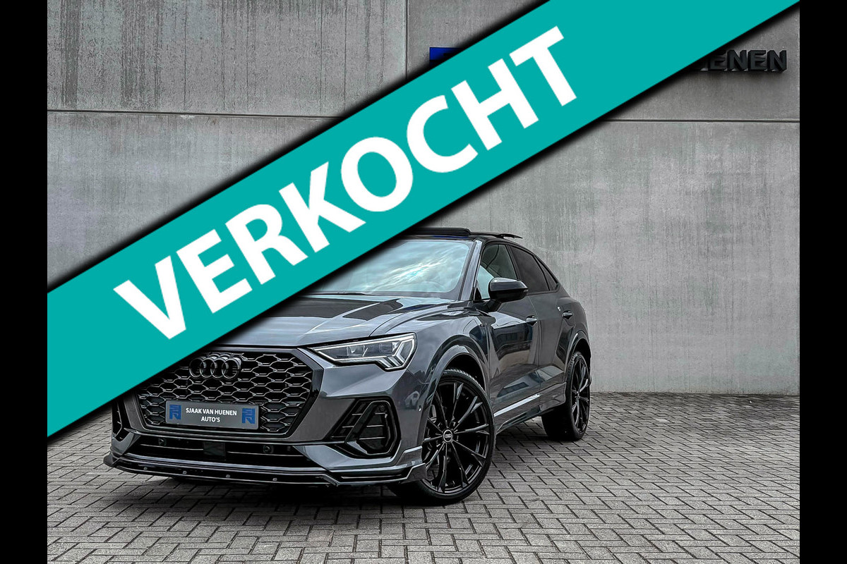 Audi Q3 Sportback 35TFSI 150pk S-Tronic Competition S Edition S-Line Pano|Leder/Alcantara|B&O|Matrix|ACC|Black|Trekh|Ambiance|RSQ3