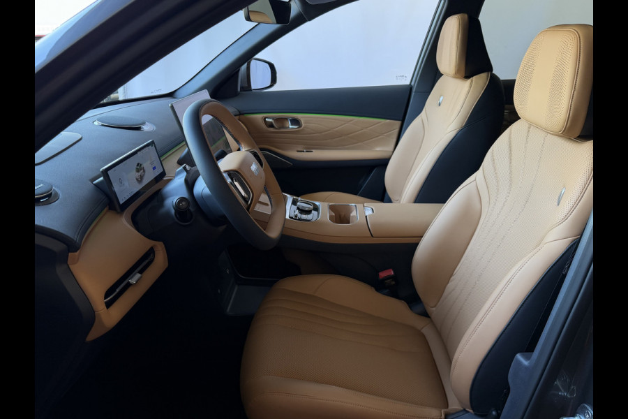GEELY Starray EM-i MAX+ PHEV LONG RANGE BRUIN LEER NIEUWE AUTO 09/2026 | 29,8 kWh ACCU | 136 KM WLTP | PANORAMADAK | STOELVERWARMING/KOELING | LEER Geely Wijchen