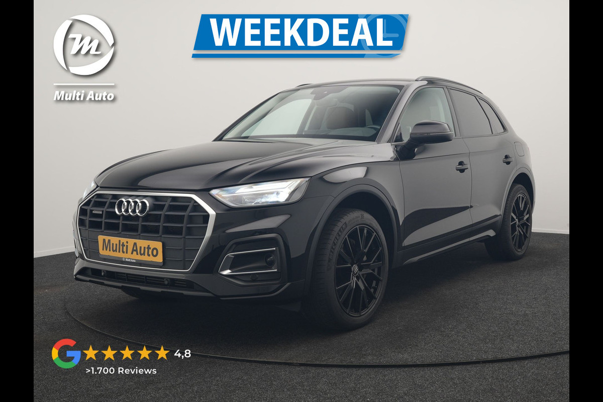 Audi Q5 50 TFSI e Advanced edition PHEV 300pk Dealer O.H | Trekhaak Af Fabriek | Head Up | Apple Carplay | Lederen Sportstoelen Verwarmd | Cruise Control | Virtual | Navigatie | DAB | 19"L.M | Plug In Hybrid |