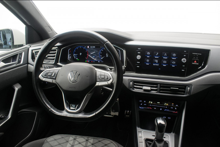 Volkswagen Polo 1.0 TSI R-LINE NL-auto [ IQ Light Stoelverwarming Virtual Cockpit Alcantara Adaptive Cruise Control Lane Assist ]