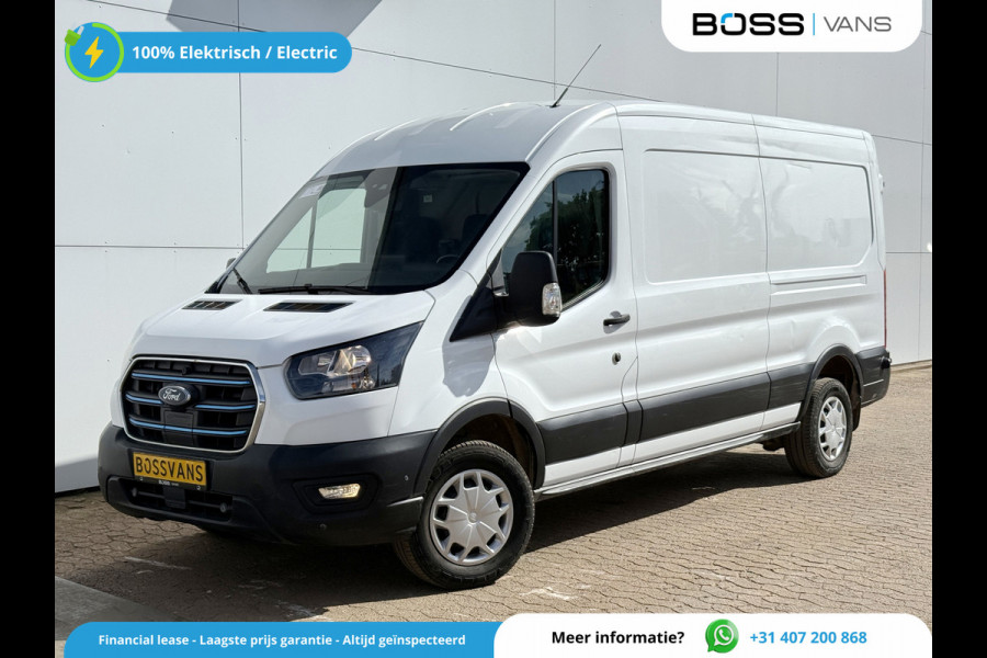Ford E-Transit 68kWh 184PK L3H2 317km WLTP 94% (SOH) BEV Snelladen Carplay Climate control Camera Parkeersensoren v+a Stoelverwarming