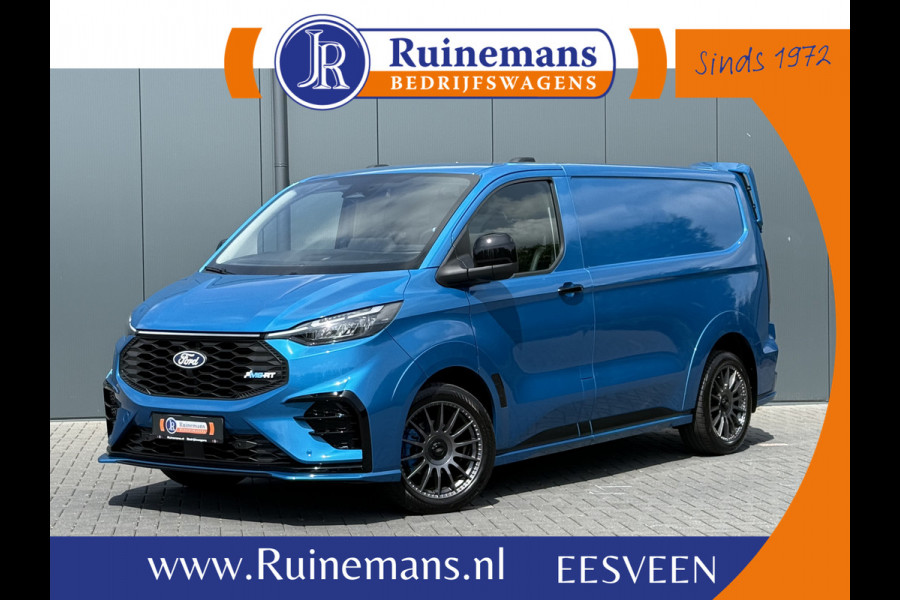 Ford E-Transit Custom MS-RT 285 PK FULL ELECTRIC SPORT / L1H1 / DIGITAL AQUA BLUE METALLIC / REAR VIEUW / B&O SOUND SYSTEM / 19 INCH / LED / CAMERA