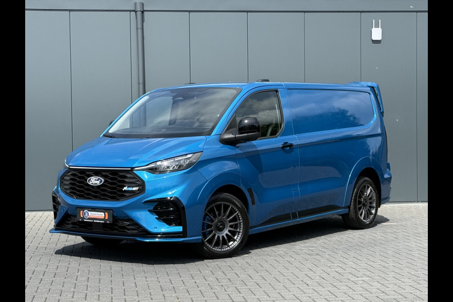 Ford E-Transit Custom MS-RT 285 PK FULL ELECTRIC SPORT / L1H1 / DIGITAL AQUA BLUE METALLIC / REAR VIEUW / B&O SOUND SYSTEM / 19 INCH / LED / CAMERA