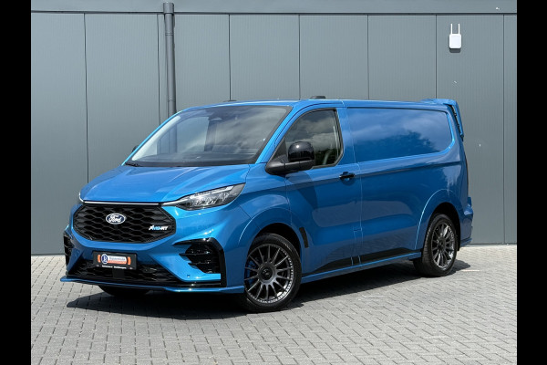 Ford E-Transit Custom MS-RT 285 PK FULL ELECTRIC SPORT / L1H1 / DIGITAL AQUA BLUE METALLIC / REAR VIEUW / B&O SOUND SYSTEM / 19 INCH / LED / CAMERA