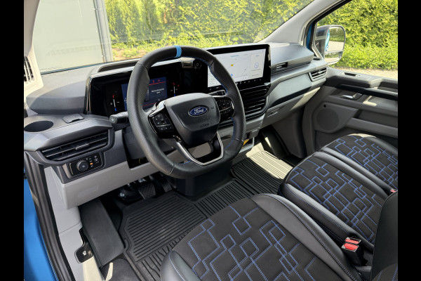 Ford E-Transit Custom MS-RT 285 PK FULL ELECTRIC SPORT / L1H1 / DIGITAL AQUA BLUE METALLIC / REAR VIEUW / B&O SOUND SYSTEM / 19 INCH / LED / CAMERA