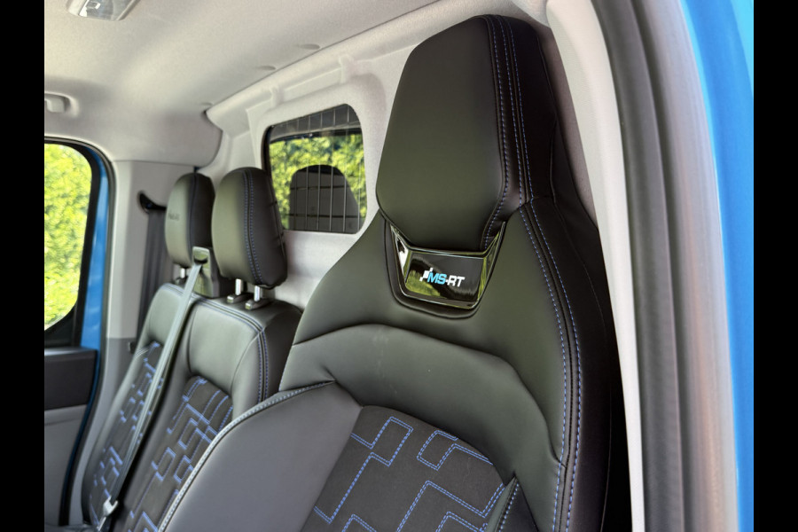 Ford E-Transit Custom MS-RT 285 PK FULL ELECTRIC SPORT / L1H1 / DIGITAL AQUA BLUE METALLIC / REAR VIEUW / B&O SOUND SYSTEM / 19 INCH / LED / CAMERA