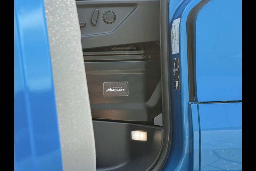 Ford E-Transit Custom MS-RT 285 PK FULL ELECTRIC SPORT / L1H1 / DIGITAL AQUA BLUE METALLIC / REAR VIEUW / B&O SOUND SYSTEM / 19 INCH / LED / CAMERA