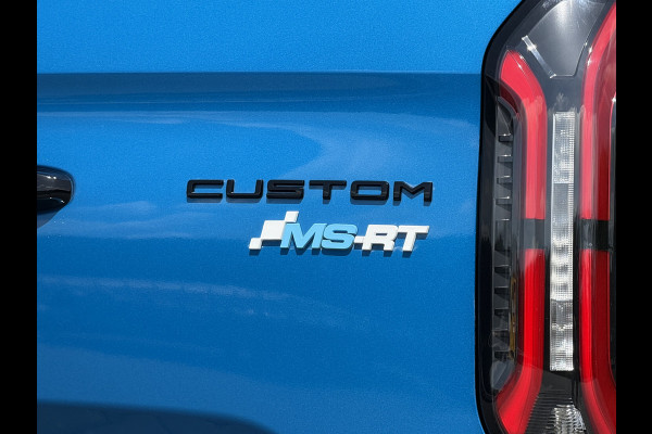 Ford E-Transit Custom MS-RT 285 PK FULL ELECTRIC SPORT / L1H1 / DIGITAL AQUA BLUE METALLIC / REAR VIEUW / B&O SOUND SYSTEM / 19 INCH / LED / CAMERA