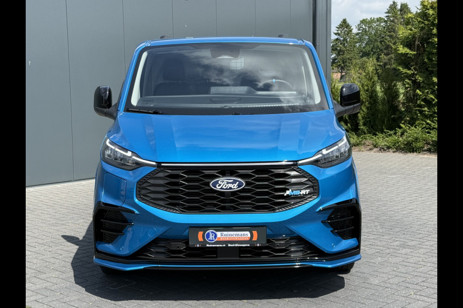 Ford E-Transit Custom MS-RT 285 PK FULL ELECTRIC SPORT / L1H1 / DIGITAL AQUA BLUE METALLIC / REAR VIEUW / B&O SOUND SYSTEM / 19 INCH / LED / CAMERA