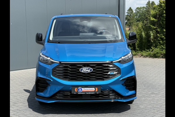 Ford E-Transit Custom MS-RT 285 PK FULL ELECTRIC SPORT / L1H1 / DIGITAL AQUA BLUE METALLIC / REAR VIEUW / B&O SOUND SYSTEM / 19 INCH / LED / CAMERA